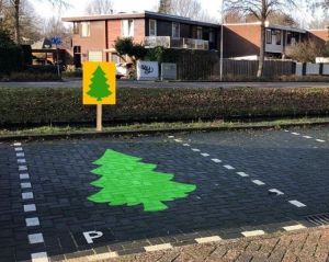 "Kerstboomsjabloon inzamelpunt"