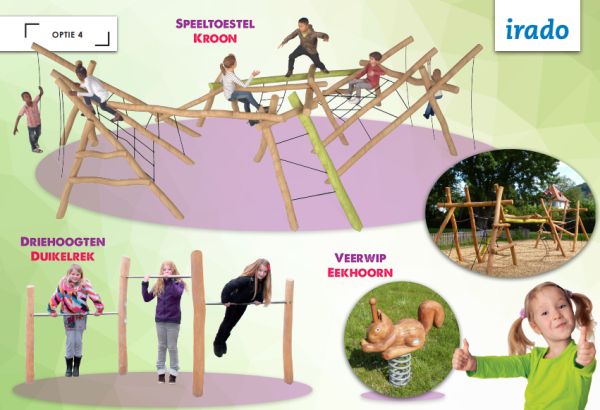 "Keuze optie 4 nieuwe speeltoestellen Van 't Hoffplein"
