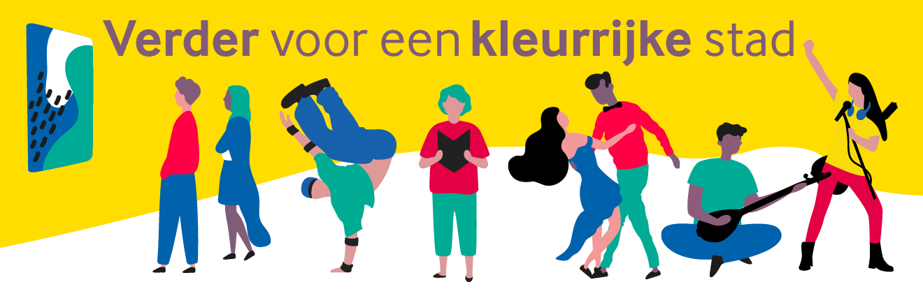 Afbeelding kleurrijke stad